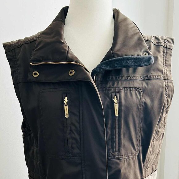 Vuarnet Rich Chocolate Quilted Technical Vest with Gold Hardware – US M - Picture 3 of 13